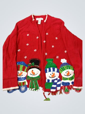 Tiara International Weihnachtskollektion Schneemann-Cardigan