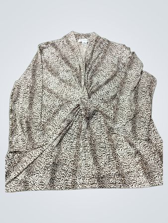 Liz Claiborne Damen Animal-Print Top mit gedrehtem Vorderteil