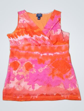 Chaps Classics ärmelloses Batik-Top mit Bindung