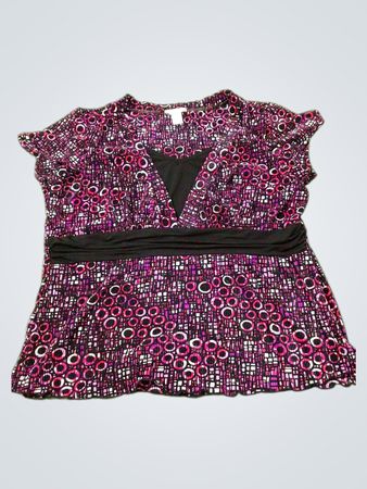 Christopher & Banks Damen Faltenoberteil mit Print