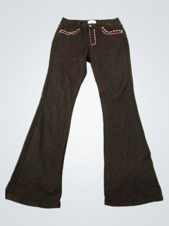 Bambus-Schwarz ausgestellte Jeans