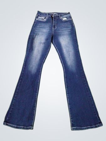 Damen Schlagjeans mit dekorativen Taschen