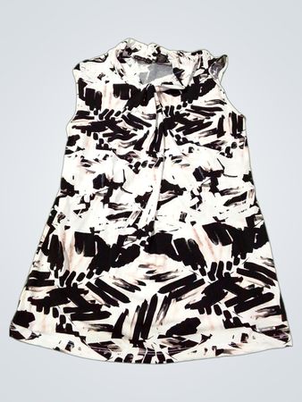 Tahari ärmelloses Kleid mit abstraktem Muster