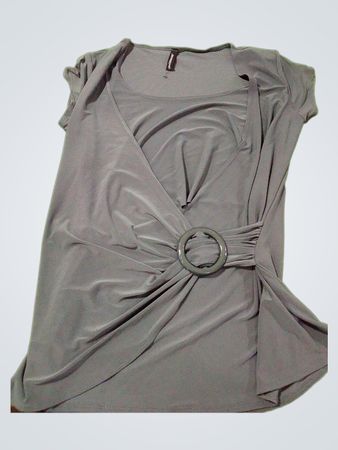 Jasonmaxwell Grey Draped Top mit Ringdetail