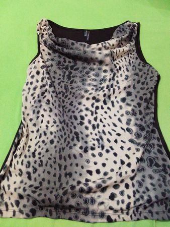 Maurice's ärmelloses Top mit Animal-Print und Wasserfallausschnitt