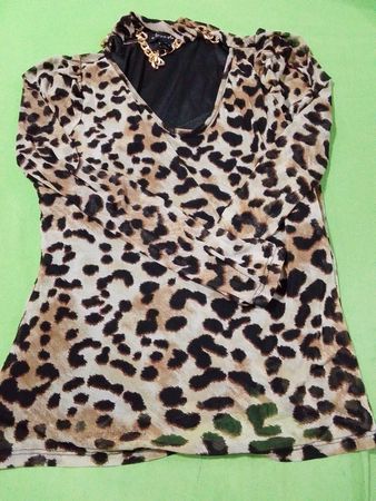 A Love Story Leopardenmuster Langarm-Top