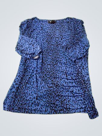 Style & Co. Blue Leopard Print Tunic Top