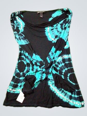 INC International Concepts Batik-Glitzer-Pailletten-Tunika