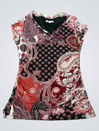 New York & Company Paisley-Print-Tunika-Top
