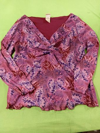 Faded Glory Damen Plus Langarmbluse