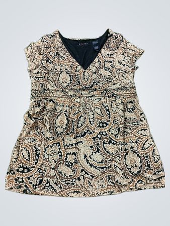 Axcess by Liz Claiborne Company Frauen Print V-Ausschnitt Top