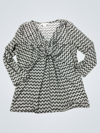 Liz Claiborne Women's bedrucktes Langarm-Oberteil