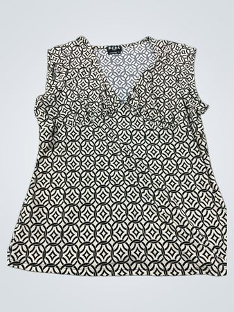 BCBG Paris Damen ärmelloses Oberteil mit geometrischem Muster