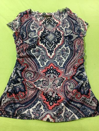 INC International Concepts Petite Paisley Print Top