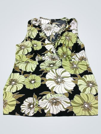 Olivia Range Ärmelloses V-Ausschnitt-Oberteil mit Blumenmuster