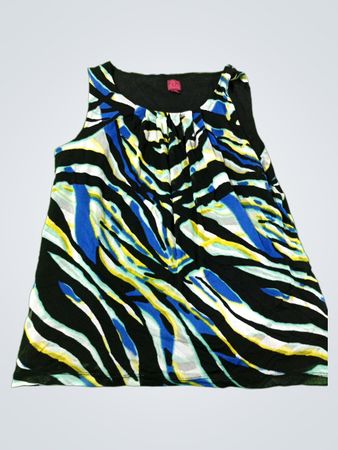 212 Collection Zebra Print Tank Top