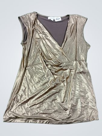 Calvin Klein Metallic V-Ausschnitt-Oberteil