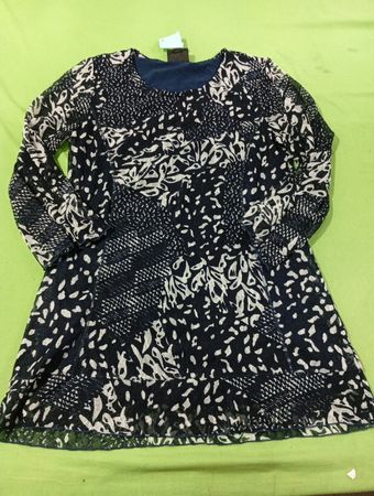 JM Collection bedrucktes langärmeliges Kleid