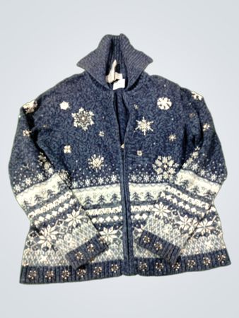 Tiara International Weihnachtskollektion Schneeflocken-Cardigan
