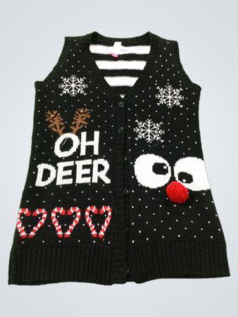 NO BOUNDARIES "OH DEER" Weihnachtsweste