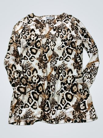 JM Collection Leopardenmuster Langarmshirt