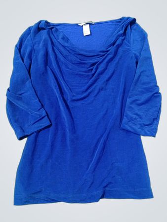 H&M Blue Wasserfallausschnitt-Oberteil