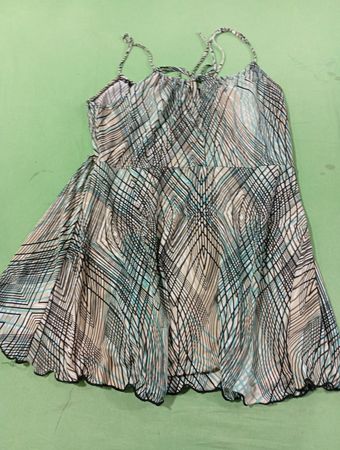 Damen-Kleid mit Spaghettiträgern und Print