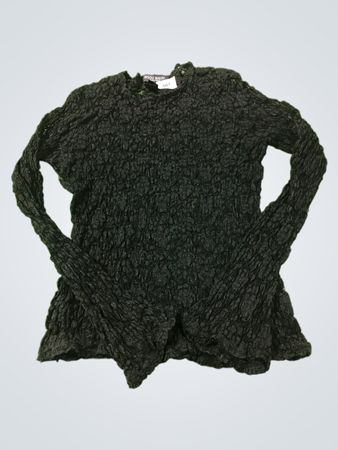 Bisou Bisou Black Textured Langarmtop