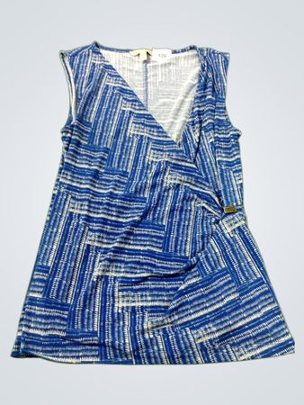Banana Republic ärmelloses Oberteil mit blau-weißem Muster