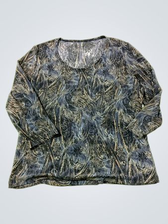 Langärmeliges Oberteil mit Paisley-Muster