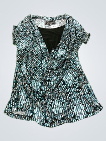 Suzie in the City Women's Printed Cowl Neck Top