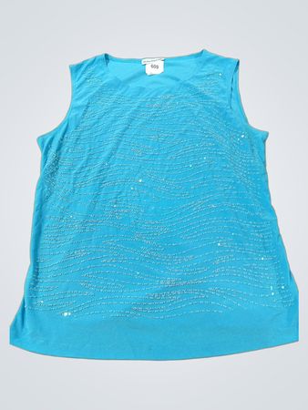 Bleeker & McDougal Blaues Tanktop mit Pailletten