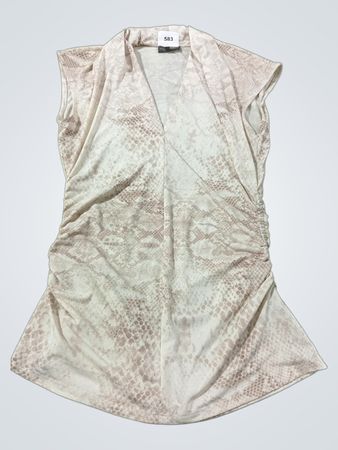 Vince Camuto Kleid mit Schlangenprint und Raffung