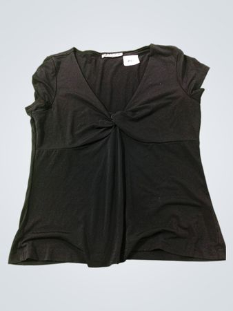 Self Esteem Black Twist Front Top