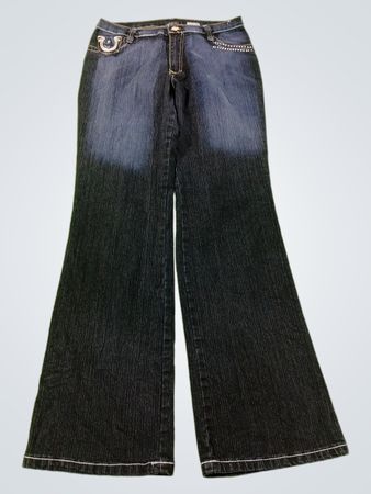 Damen-Flared-Jeans mit verzierten Taschen