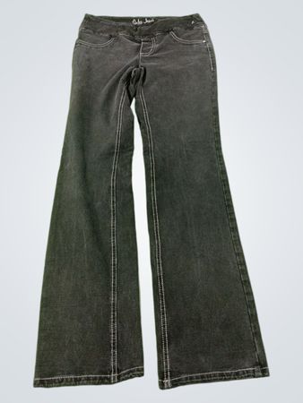 Suko Jeans Damen Schwarze Schlagjeans