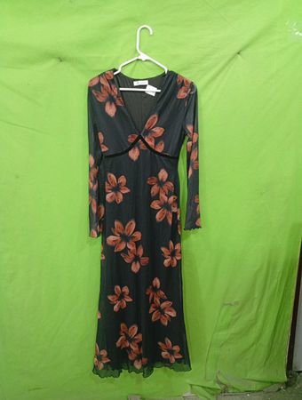CUPSHE Floral Print Langärmliges Maxikleid