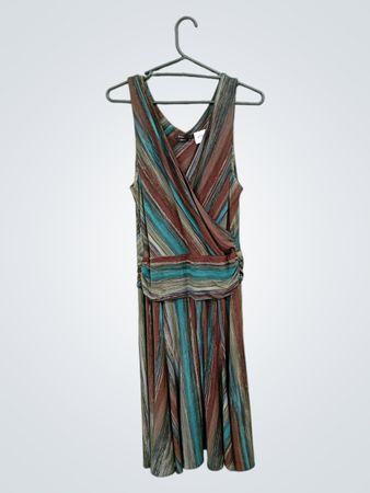 BCBGMAXAZRIA Gestreiftes Midikleid