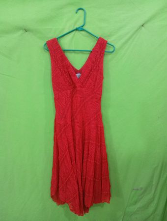 Rabbit Rabbit Designs Rotes Spitzenkleid