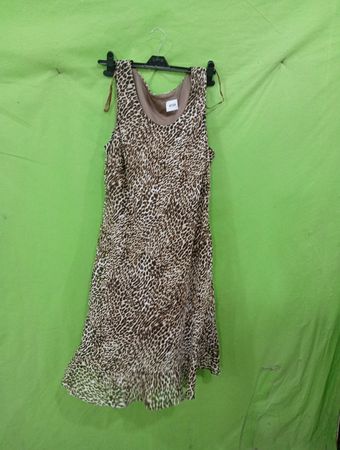 Damen ärmelloses Kleid mit Leopardenmuster