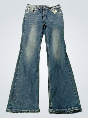 Blaue Schlagjeans