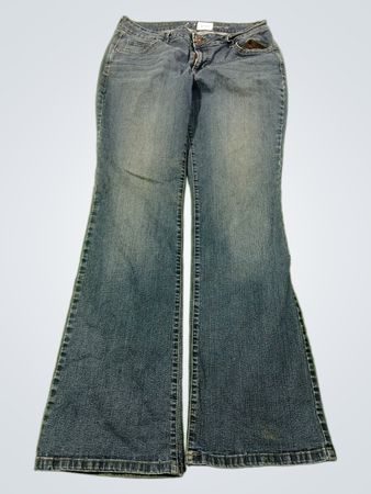 Blaue Bootcut-Jeans