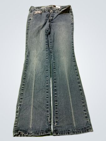 Seven7 Damen Flare-Jeans mit verzierten Taschen