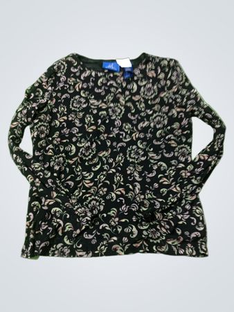 j.h. collectibles Damen-Oberteil mit Blumenmuster und langen Ärmeln