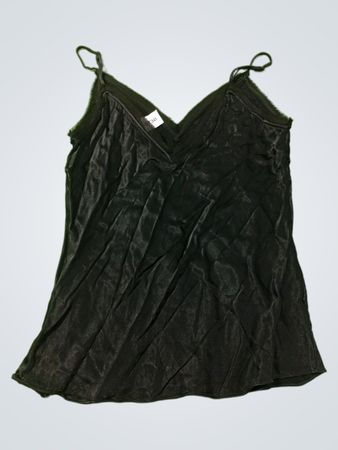 Schwarzes Camisole mit Spitzenbesatz und Etikett 3730