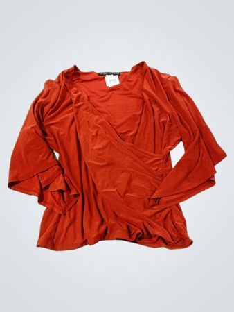 COCO BIANCO Damen Rust drapiertes Wickeloberteil