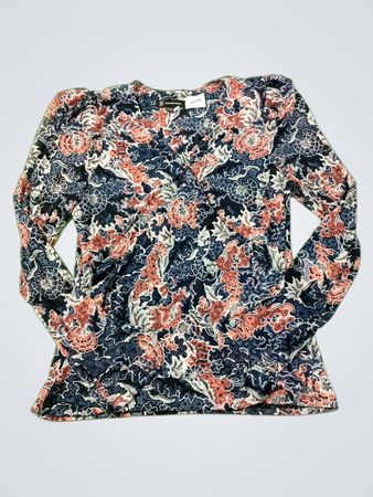INC International Concepts Floral Print Long Sleeve Top