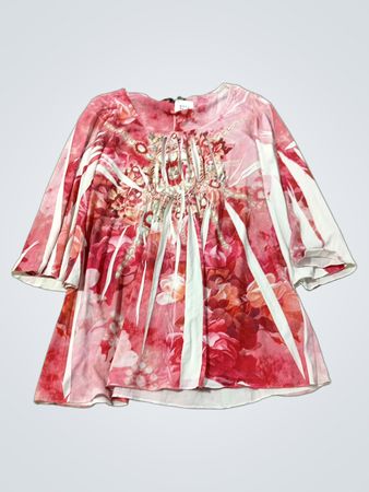 Simply Irresistible Damen Tunikaoberteil mit pinkem Blumenmuster