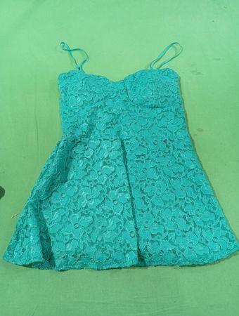 Teal Lace Minikleid