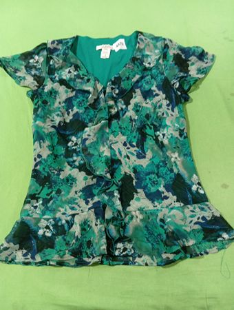 Tradition Damen-Bluse mit Blumenmuster